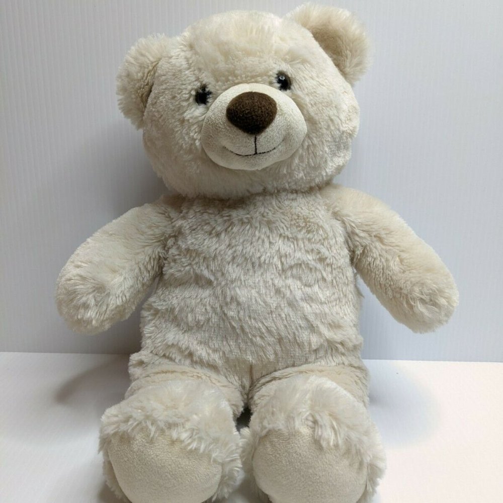 Build A Bear Workshop Teddy Bear Plush Stuffed Beige Cream Classic Soft 16"
